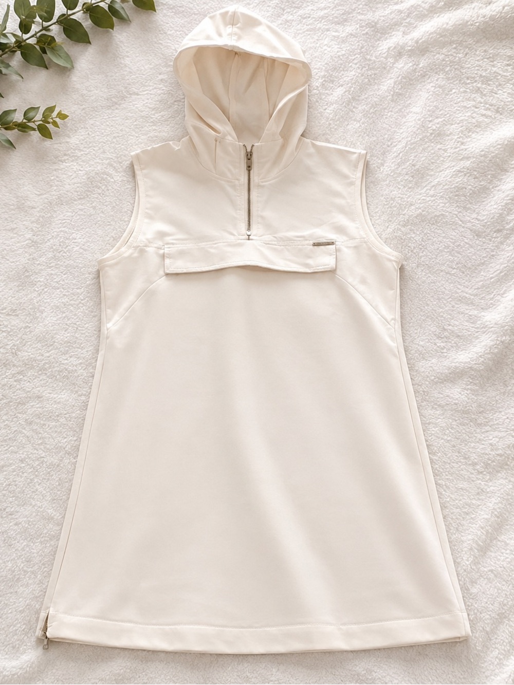 Valentino White Quilted Fabric with Logo Detail